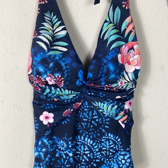 JOHNNY WAS ANNIA TWIST HALTER ONE PIECE SWIMSUIT. SIZE  XS - Picture 6 of 8
